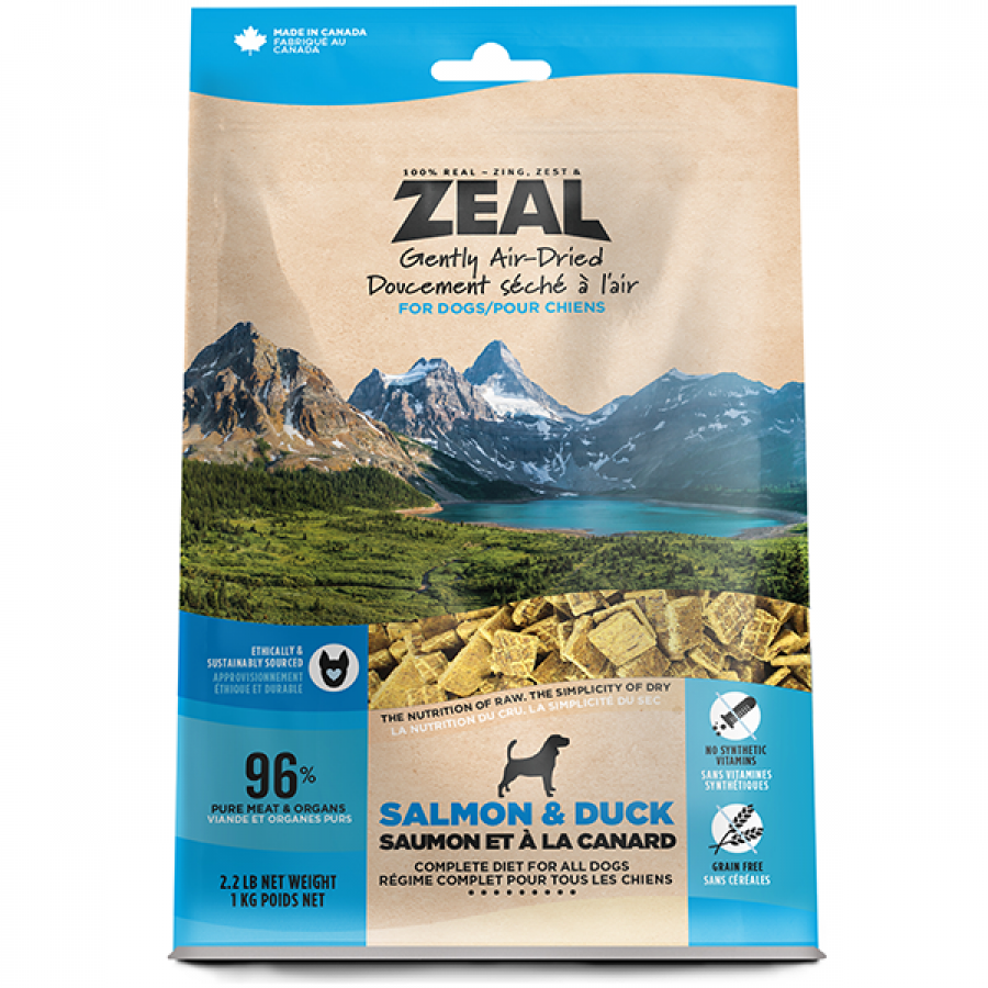 Zeal CND - GF Air-Dried SALMON and DUCK Dog Food - 1KG (2.2lb)