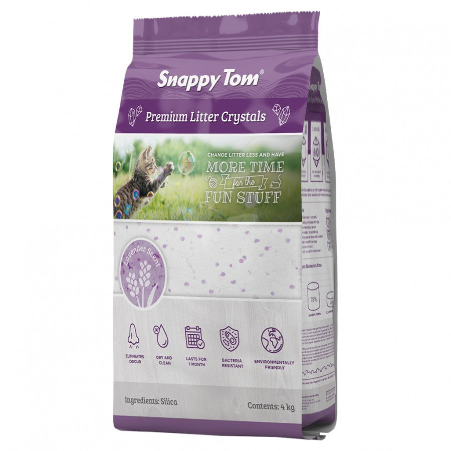 Snappy Tom - CRYSTAL LAVENDAR SCENT Cat Litter - 4KG (8.8lbs)