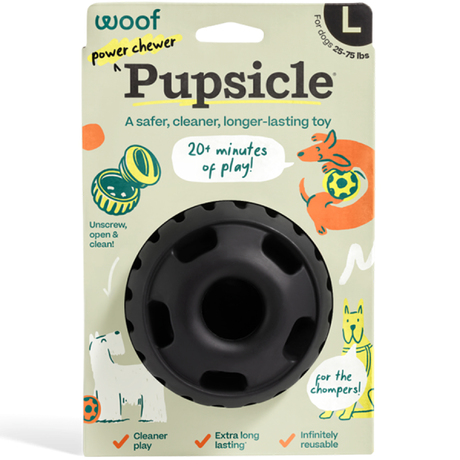 LocalID_72258 Woof Pet - Dog Pupsicle Power Chewer Toy - BLACK - LARGE