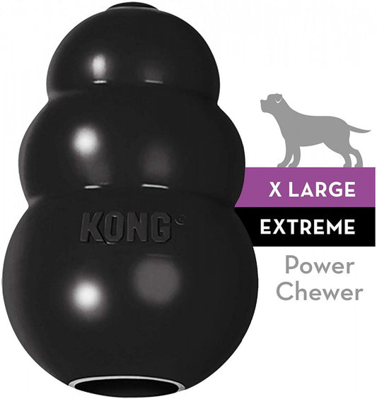 KONG - Extreme BLACK Dog Treat Dispensing Toy - XLARGE - 13CM (5.2in)