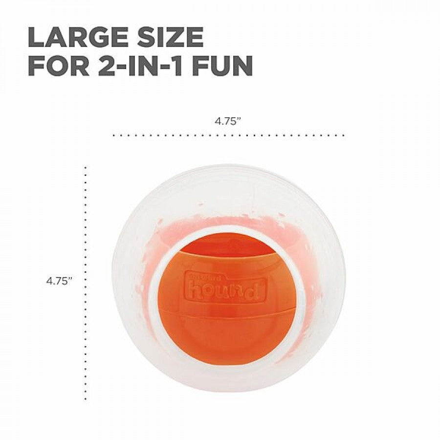 LocalID_70050 Outward Hound - Topsy Treat Rumble Puzzle Dog Toy - ORANGE - 12.5CM (4.75in)
