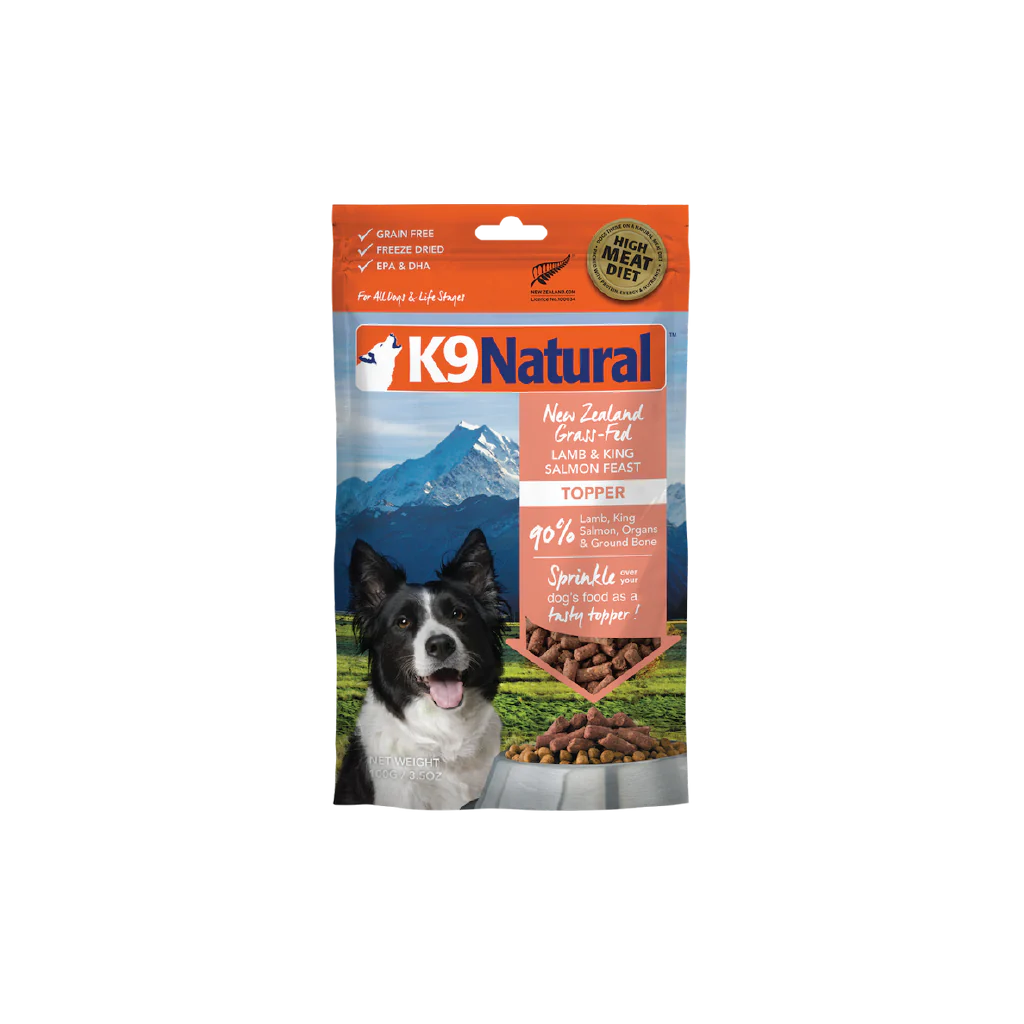 *S.O. - Up to 3 Week Wait* K9 Natural - Freeze-Dried LAMB and KING SALMON Dog Food - 100GM (3.5oz)