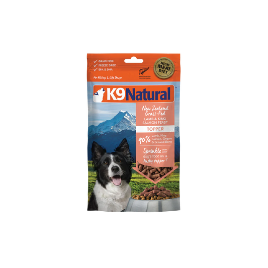 *S.O. - Up to 3 Week Wait* K9 Natural - Freeze-Dried LAMB and KING SALMON Dog Food - 100GM (3.5oz)