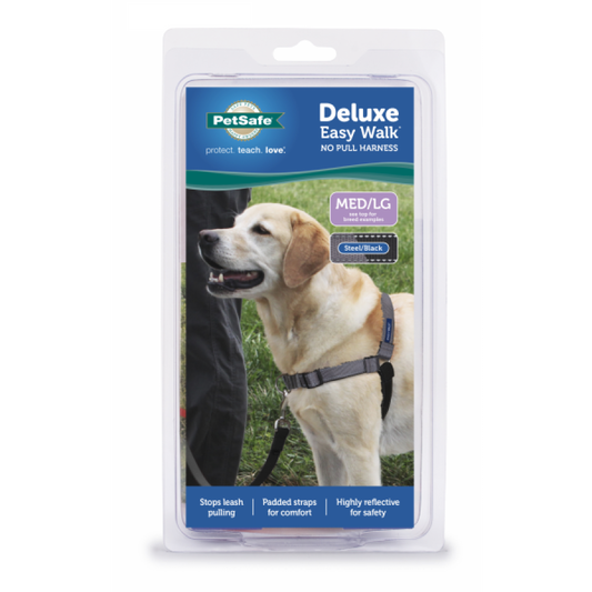 PetSafe - Deluxe Easy Walk Harness - STEEL - LARGE