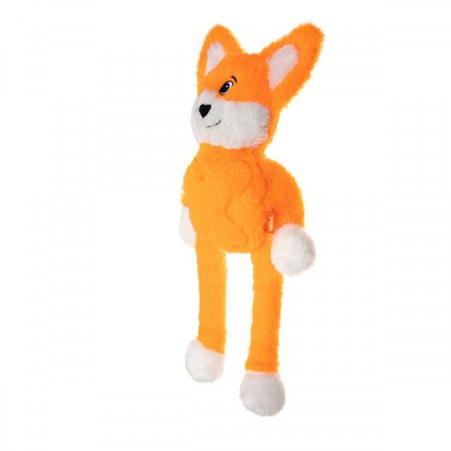 Growl - Pulldozers Fox Dog Toy - ORANGE - 29CM (21.3in)