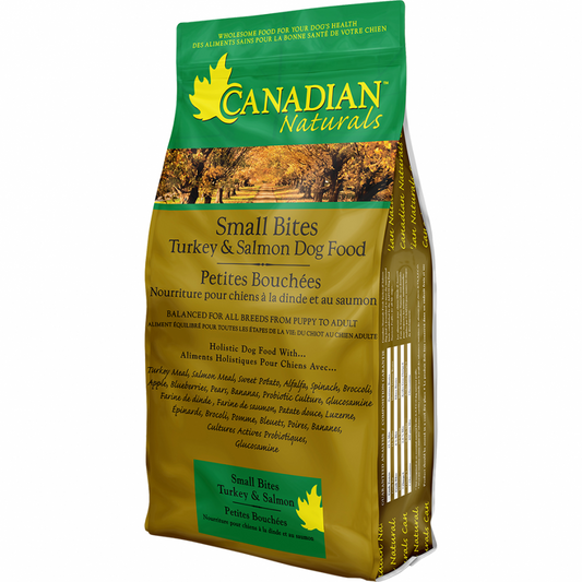 LocalID_27416 Canadian Naturals - TURKEY and SALMON SMALL BITES Dry Dog Food - 13.6KG (30lb)