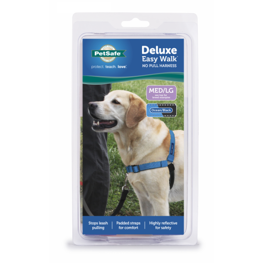 PetSafe - Deluxe Easy Walk Harness - OCEAN - MEDIUM/LARGE