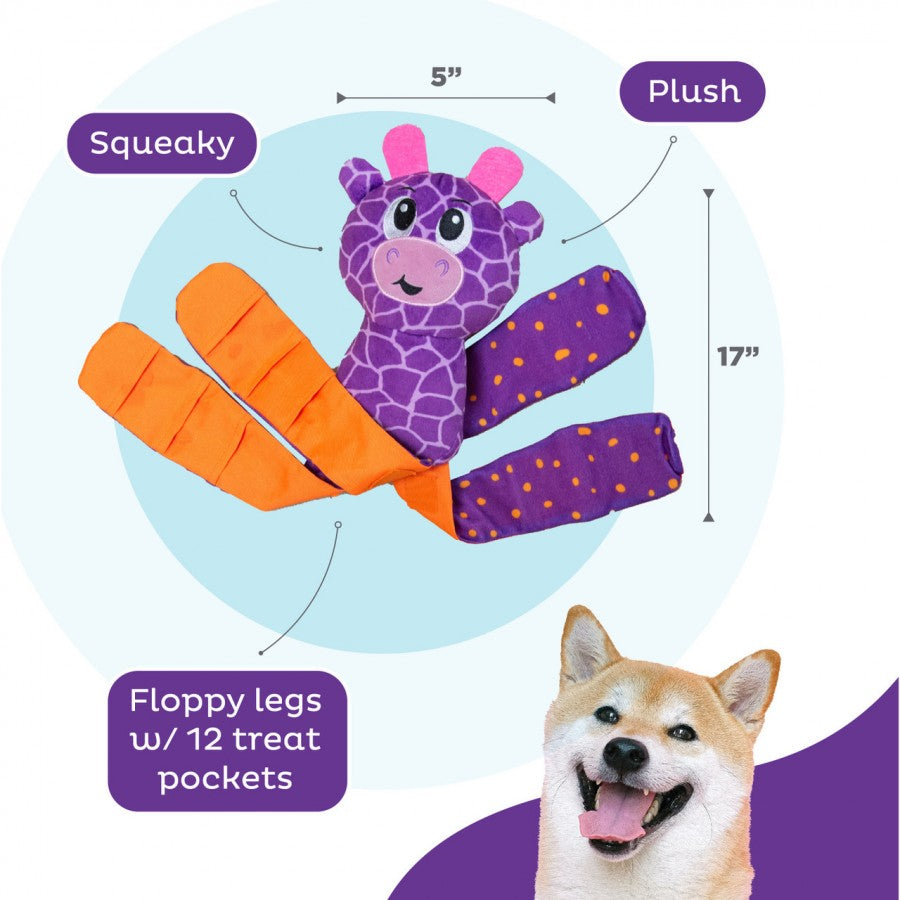 LocalID_71936 Outward Hound - Silly Legz Interactive Plush Giraffe Puzzle Dog Toy