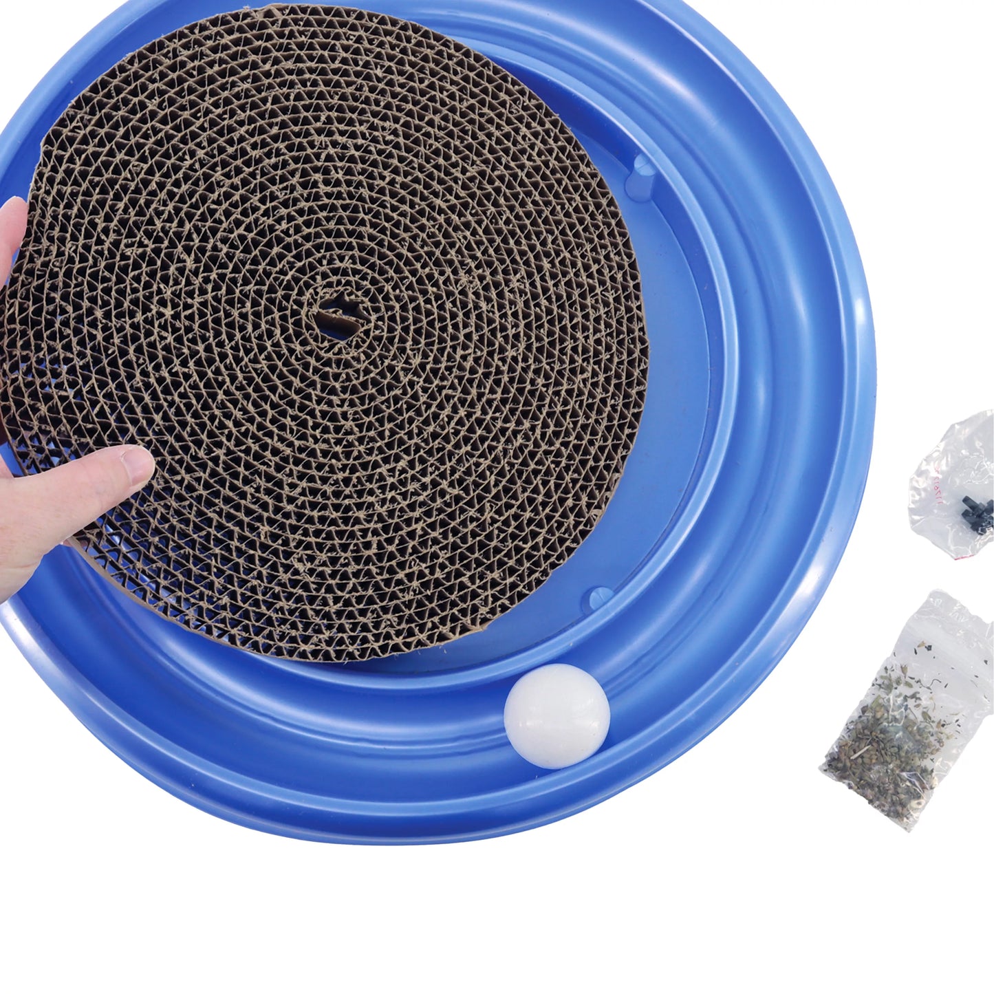 LocalID_69208 Coastal - Bergan Turbo Scratcher With Ball & Scratch Pad Center - 40.6CM (16in)