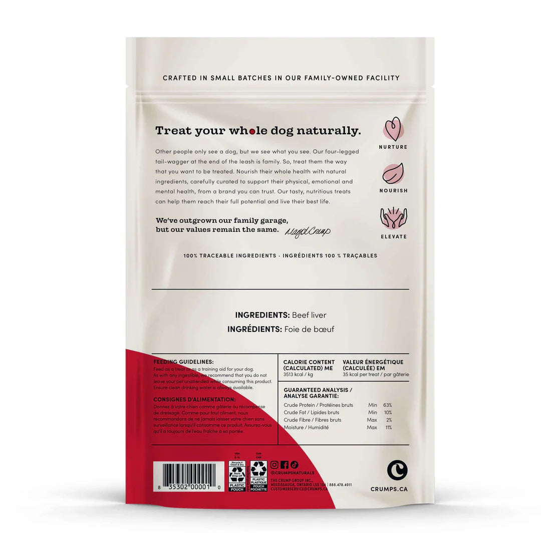 LocalID_68168 Crumps' Naturals - Traditional LIVER Fillets Dog Treats - 192GM (6.8oz)