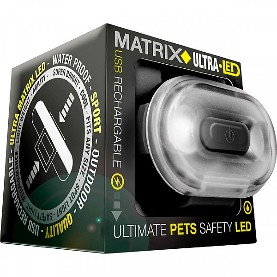 *S.O. - Up to 2 Week Wait* Max & Molly - Matrix Ultra LED Safety Light - BLACK - Cube Pack - 5CM (2in)