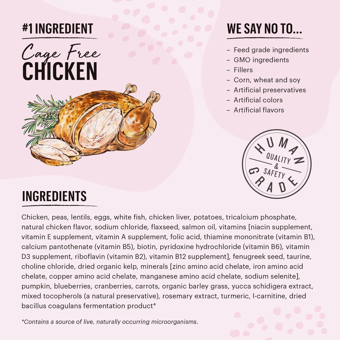 *S.O. - Up to 3 Week Wait* The Honest Kitchen - HK GF Whole Food Clusters CHICKEN and WHITEFISH Cat Food - .45KG (1lb)