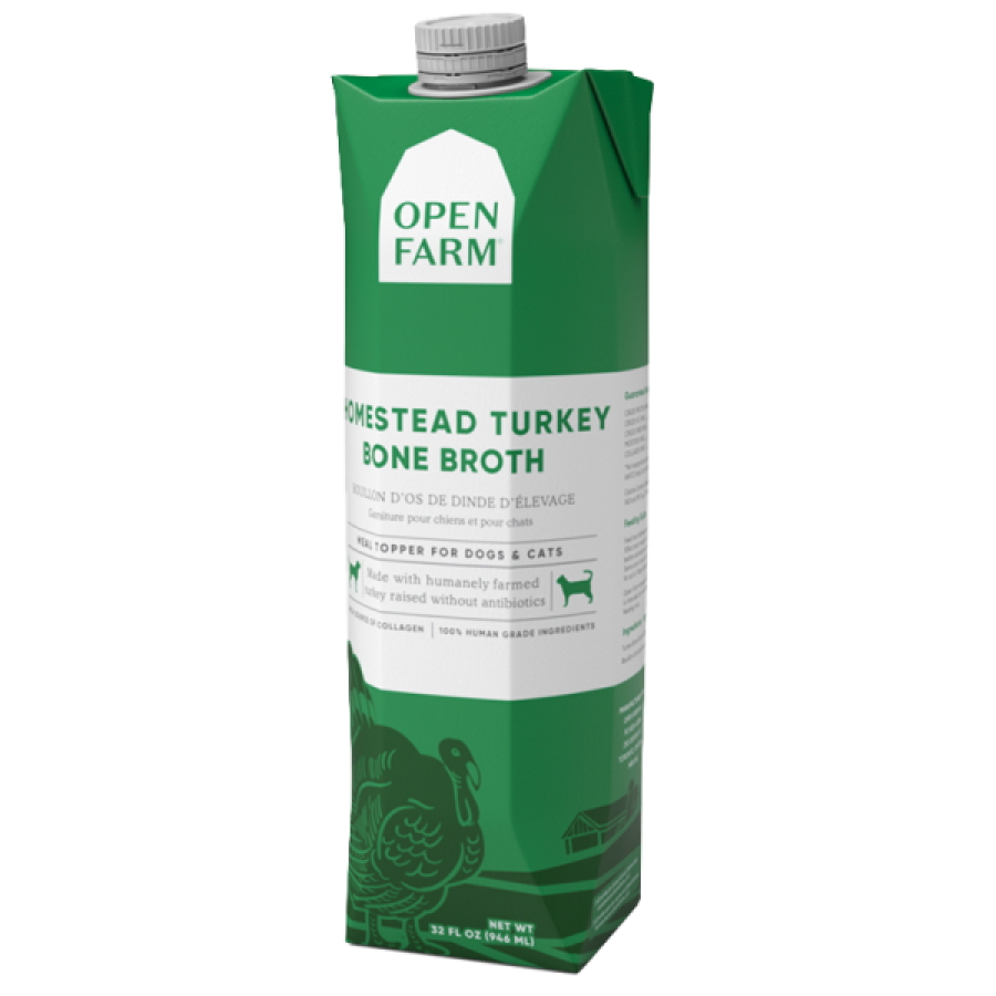 LocalID_57313 Open Farm - Dog-Cat TURKEY BONE BROTH Topper - 1L (33.8oz)