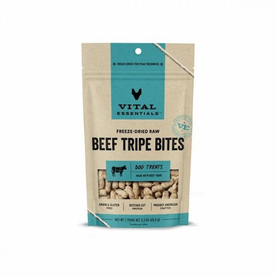 Vital Essentials - Freeze Dried BEEF TRIPE Bites Dog Treat - 65.2GM (2.3oz)