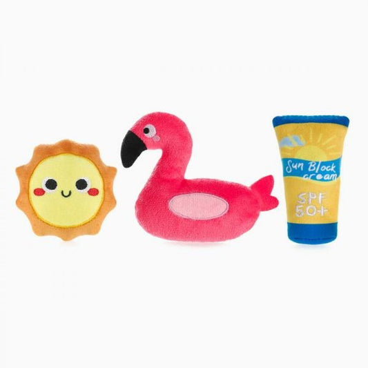 HugSmart - Barkin' Beach Dog Toy - 13CM (5in) Each - 3PK