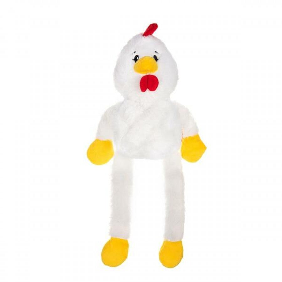 Growl - Pulldozers Chicken Dog Toy - WHITE - 54CM (21.3in)