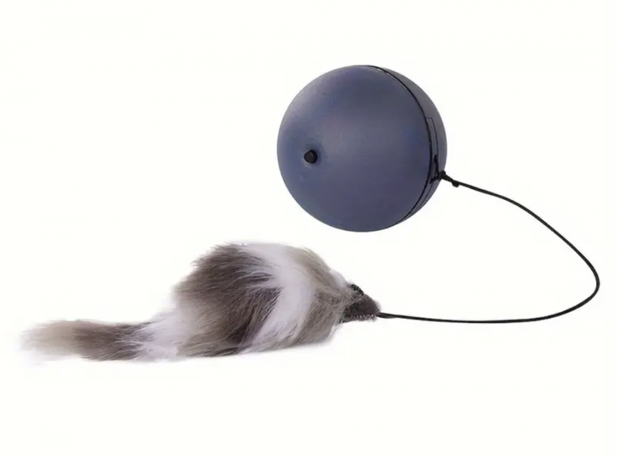 BetterPet - Interactive Electric Ball Cat Toy - GREY - 9CM (3.5in)