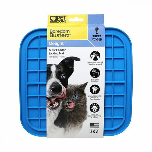 LocalID_57245 Pet Zone - Boredom Busters Delight Lick Mat Blue - 20CM (8in)