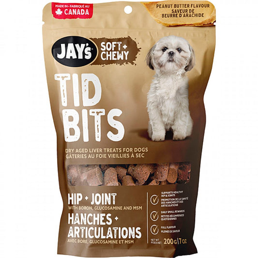 Jay's - Tid Bits PEANUT BUTTER HIP and JOINT Dog Treats - 200GM (7oz)