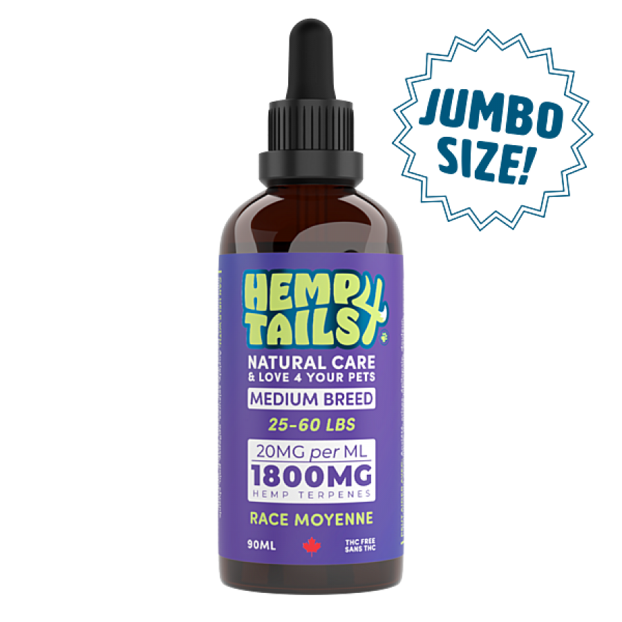 Hemp 4 Tails - Hemp Seed Oil Medium Breed - 1800MG/90ML