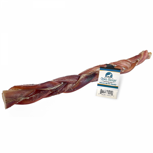 LocalID_64348 Open Range - Beef Bully Stick BRAID Dog Chew - 30CM (12in)