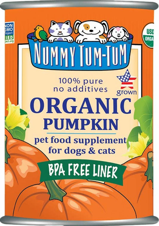 Nummy Tum-Tum - Organic Pure PUMPKIN Dog and Cat Supplement - 425GM (15oz)