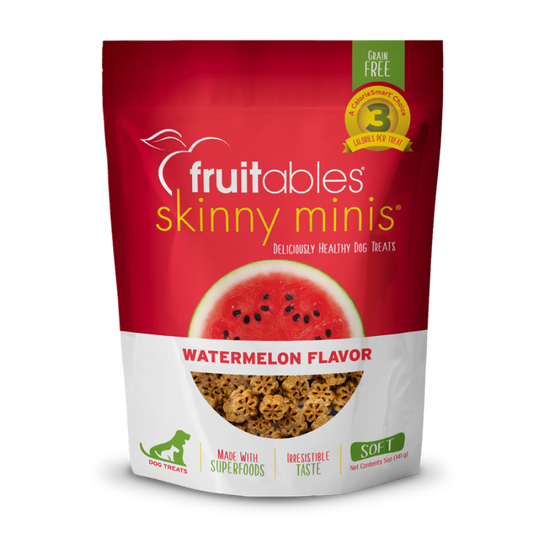 Fruitables - Skinny Minis WATERMELON Chewy Dog Treats - 141GM (5oz)