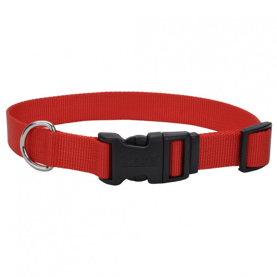 *DISC* Coastal - Tuff Nylon Dog Collar - RED - XSMALL - 8-12 x 3/8in