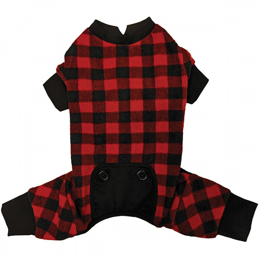 *DISC* ETHICAL - Buffalo Plaid PJs - RED - XSMALL - 20.3 - 25.4CM (8-10in)