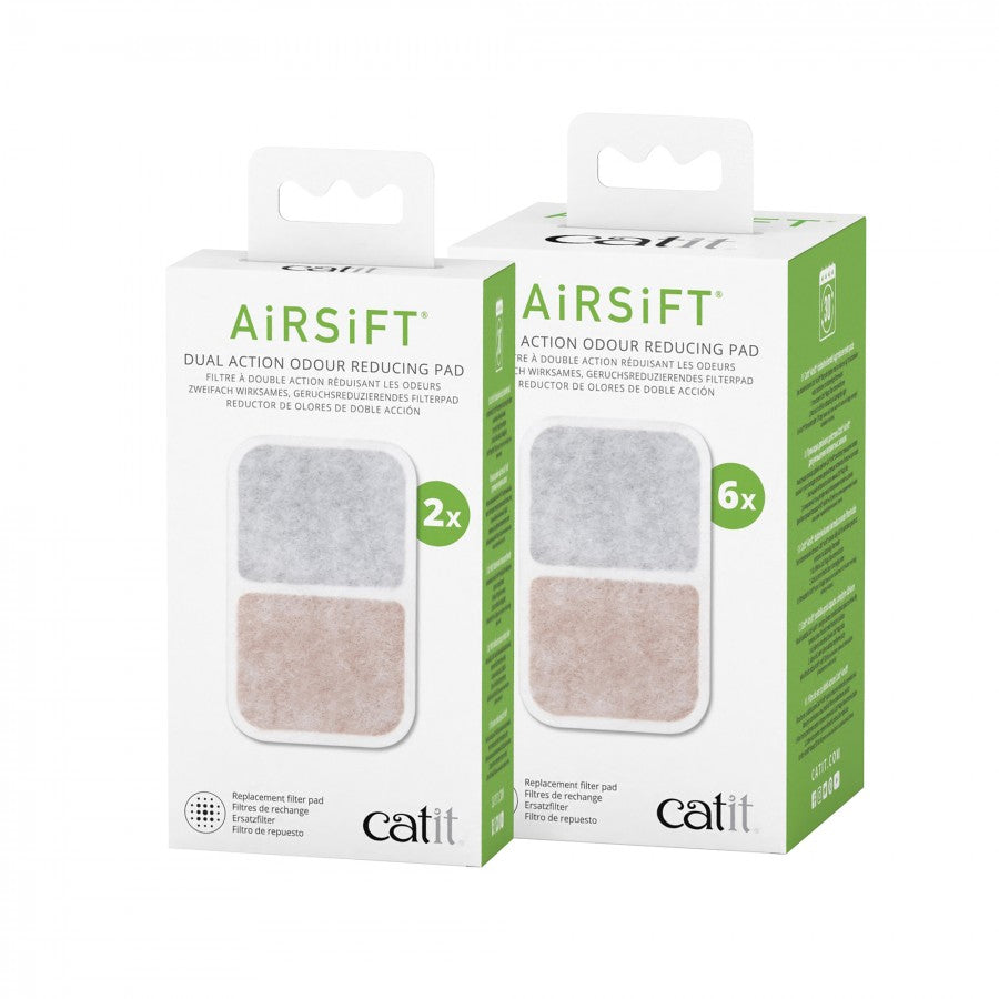 Catit - Airsift Dual Action Odor Reducing Pad - 6PK