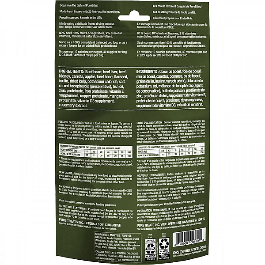 LocalID_59520 Purebites - Freeze Dried Food/Topper BEEF Dog Food - 85GM (3oz)