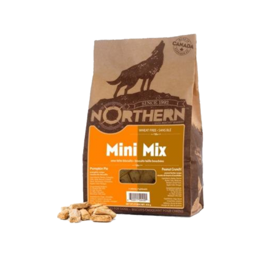 Northern Biscuit - MiniMix PUMPKIN PIE and PEANUT Crunch Dog Treats - 450GM (16oz)