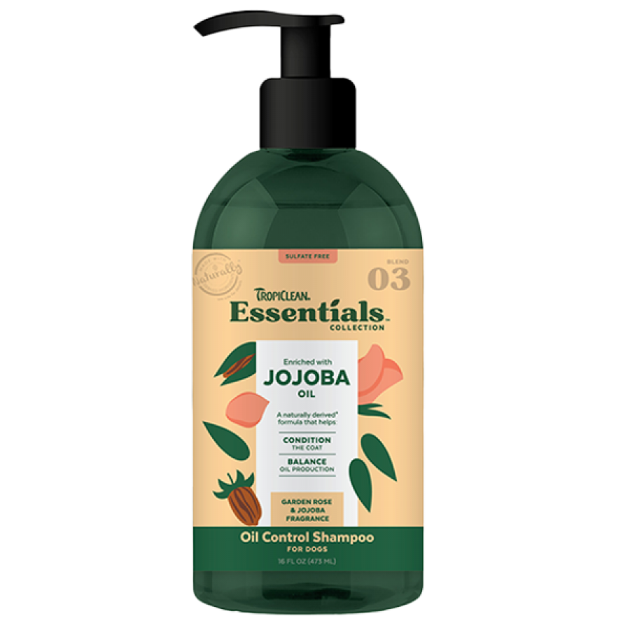 *S.O. - Up to 3 Week Wait* TropiClean - Essentials Shampoo - Jojoba Oil - 437ML (16oz)