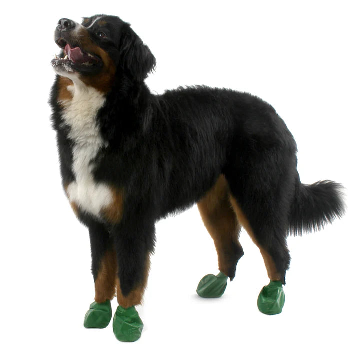 Pawz - Rubber Dog Boots - GREEN - XLARGE - Up to 13CM (5in) - 12PK