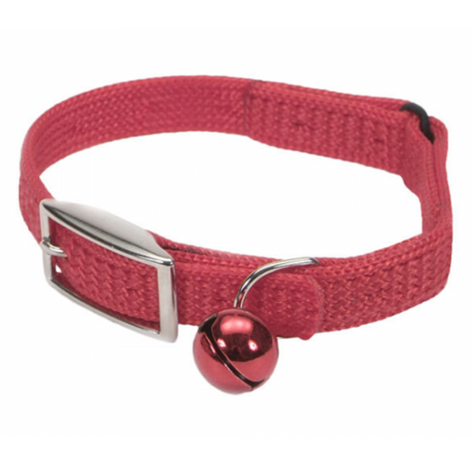 *DISC* Coastal - Sassy SnagProof Nylon Safety Cat Collar - RED - 1 x 25.5CM (3/8inx10in)