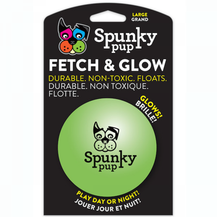 Spunky Pup - Fetch and Glow Ball Dog Toy - LARGE - 8CM (3.15in)