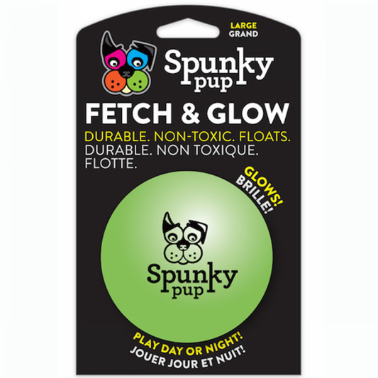 Spunky Pup - Fetch and Glow Ball Dog Toy - LARGE - 8CM (3.15in)