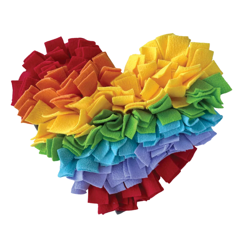 FouFou Brands - One Love Snuffle Mat - RAINBOW HEART - 28CM (11in)