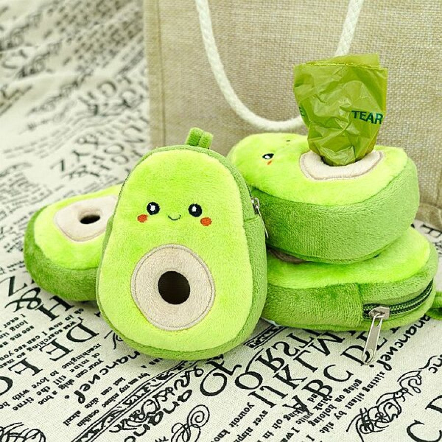 *S.O. - Up to 2 Week Wait* Hugsmart - Plush AVOCADO Poop Bag Dispenser - 12CM (5in)