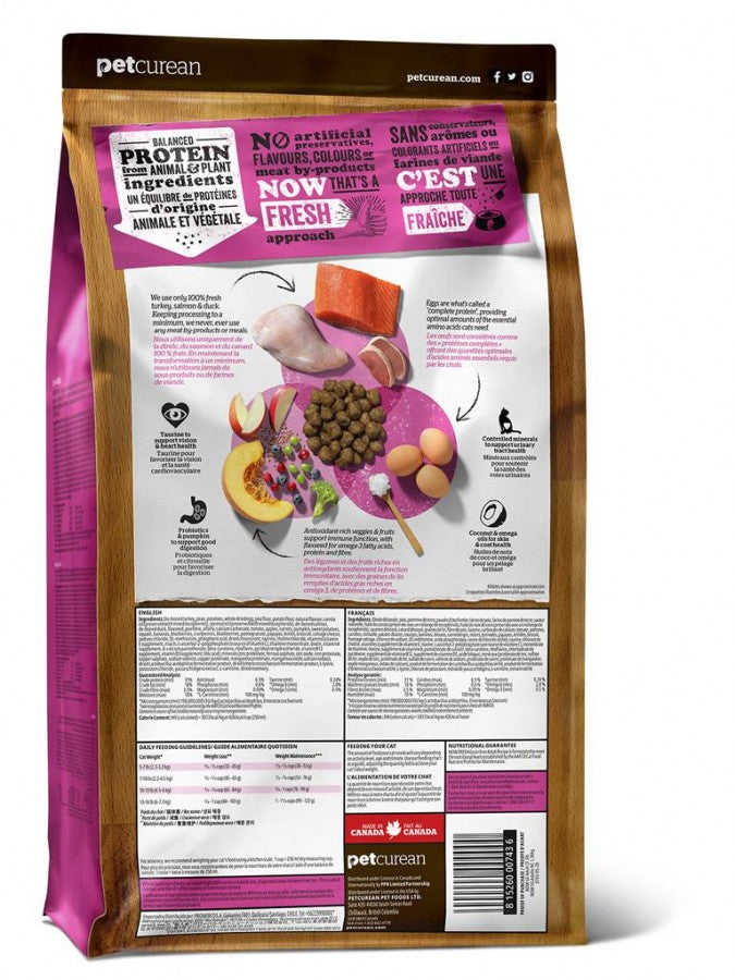 Petcurean - NOW TURKEY SALMON & DUCK Adult Dry Cat Food - 3.63KG (8lb)