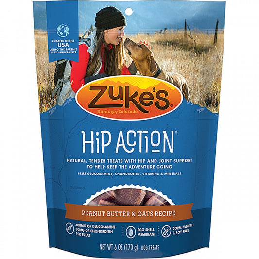 *DISC* Zukes - Hip Action PEANUT BUTTER and OATS Dog Treats - 170GM (6oz)