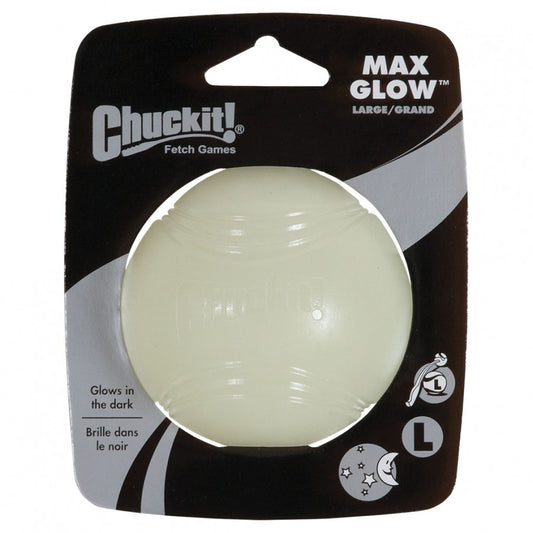 *S.O. - Up to 2 Week Wait* Chuckit! - Max Glow Ball Dog Toy - LARGE - 8CM (3in)