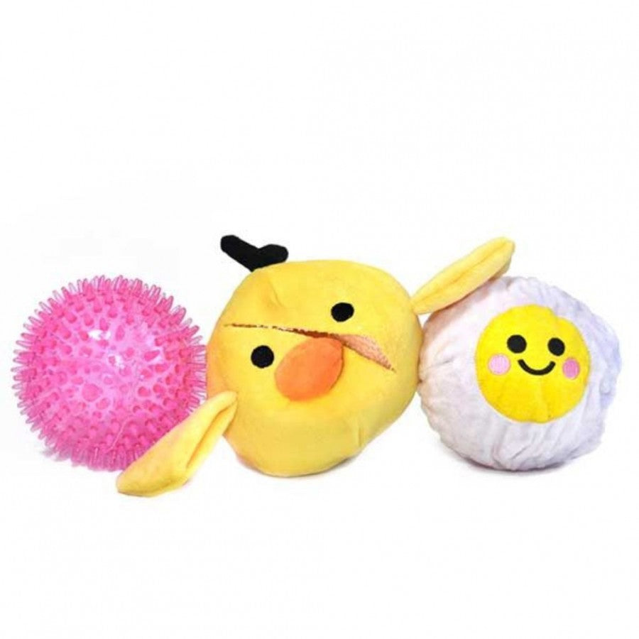 Patchwork - Destroyer Prickles Chicken with Egg Dog Toy - 12.7CM (5in)