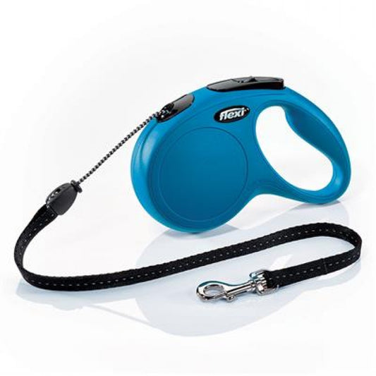 Flexi - Classic Cord Flexi Dog Leash - BLUE - MEDIUM - 5M