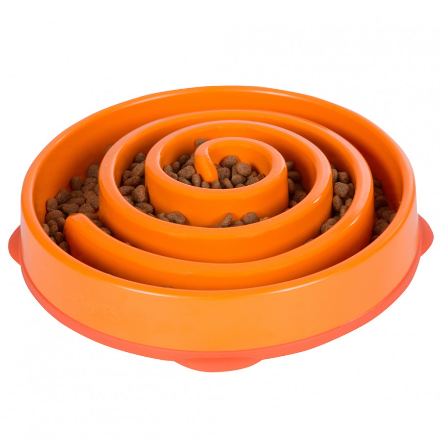 Outward Hound - Fun Feeder Coral - ORANGE - LARGE - 28.5CM (11in)