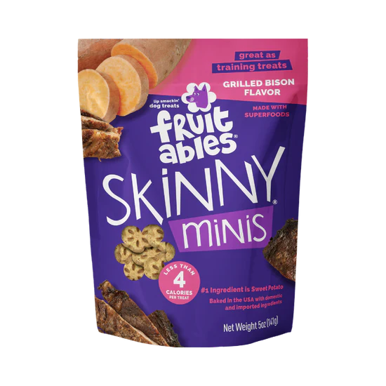 LocalID_71510 Fruitables - Skinny Minis GRILLED BISON Chewy Dog Treats - 141GM (5oz)