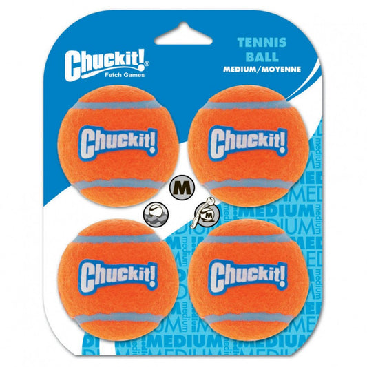 Chuckit! - Tennis Balls Dog Toy - MEDIUM - 6.5CM (2.5in) - 4PK