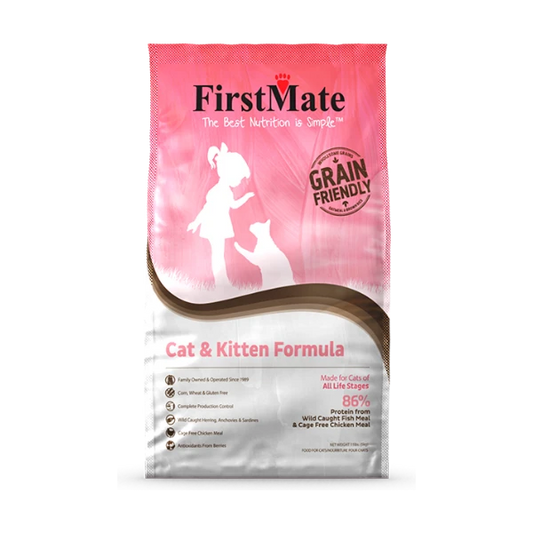 FirstMate Cat and Kitten Fish and Cage Free Chicken Dry Cat Food - 5KG (11lb)