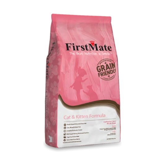 FirstMate Cat and Kitten Fish and Cage Free Chicken Dry Cat Food - 2.27KG (5lb)