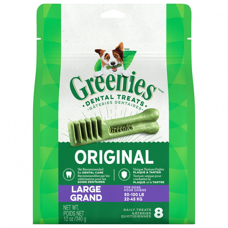 Greenies - Dental Chew ORIGINAL Dog Chew - LARGE - 340GM (12oz) - 8CT